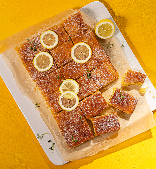 Lip-Tingling Lemon Drizzle Traybake | FREE