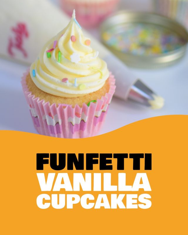Fun(fetti) for little hands! 🎉🧁
Whisked up in minutes, these ‘party popping’ cupcakes are great fun to customise with sprinkles, food colouring, marshmallows, cake toppers, chocolate, sweets and more.

Top tip: for a perfectly even spread, pop sprinkles in a low shallow bowl and gently roll your iced cupcake round.